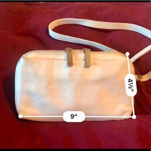 White leather HOBO crossbody